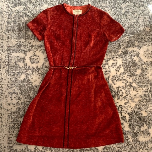Ruth Norman Dresses & Skirts - Ruth Norman for Gay Gibson Zip Up Dress Rusty Red